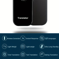 1pc Intelligent Language Translator, Portable BT Translator For Travelling Learning Shopping Business