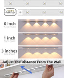 Silver Under Cabinet Light 2 Packs,11.81 Inch Slim LED Motion Sensored Light,2 Beads USB Rechargeable Under Counter Lights for Kitchen Shelf Wardrobe Closet