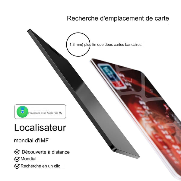 Ultra Thin Card Locator Smart anti - Loss portefeuille de localisation à distance prend en charge la charge sans fil